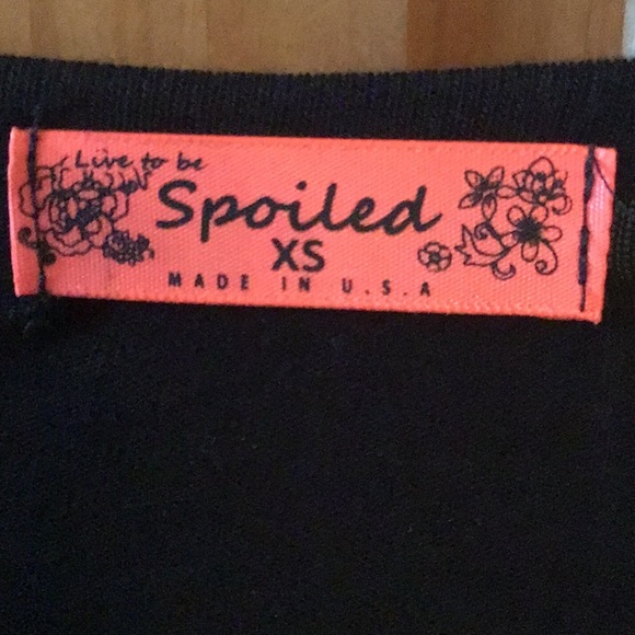SPOILED“Dream”Black/Off white scalloped LACE-XS - Picture 3 of 4